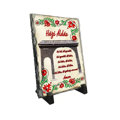 Házi Áldás, piatra ardezie personalizata, cu mesaj model, pa138